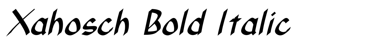 Xahosch Bold Italic